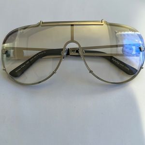Silver NYS Blue Versace Inspired Sunglasses